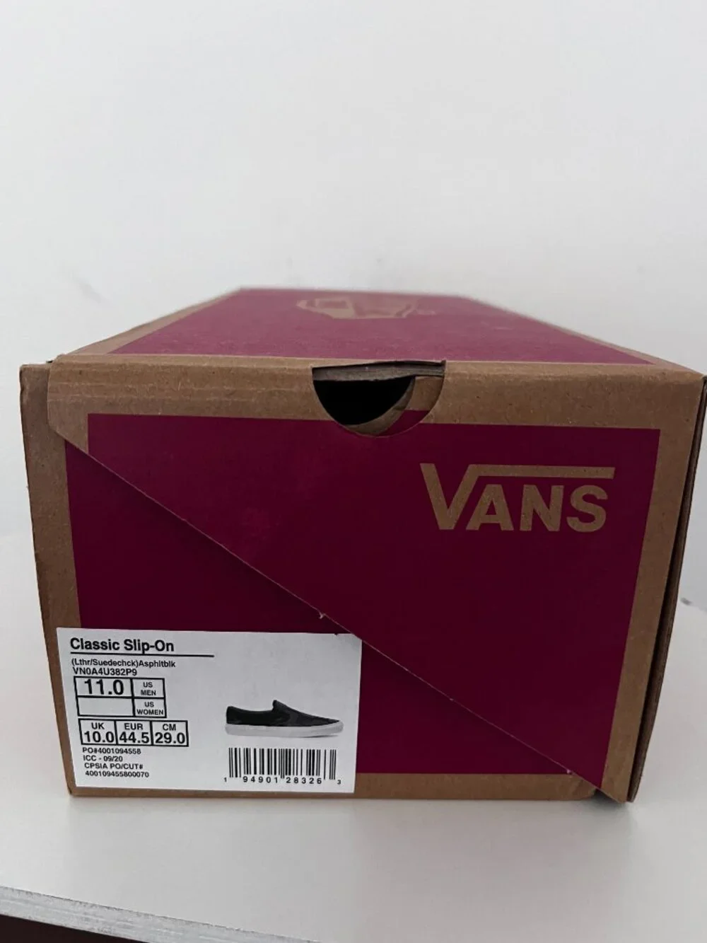 VANS Leather/Suede Check Black Classic